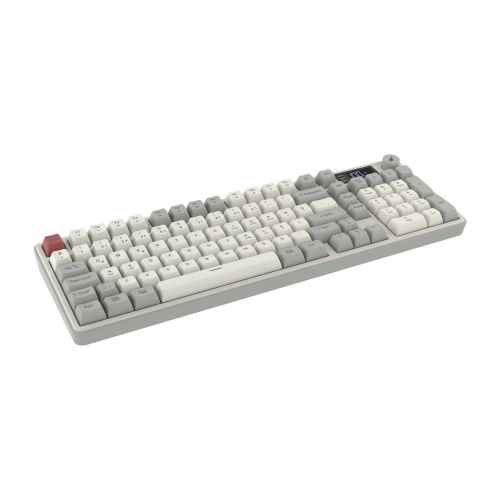 Hawk Gaming HK258RK Membrane LCD RGB Kablosuz/Bluetooth Kırmızı Haki Full Türkçe Gaming Klavye
