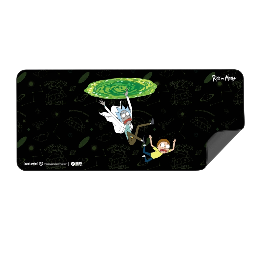 Hawk Rick And Morty Portal 90x40 Mouse Pad