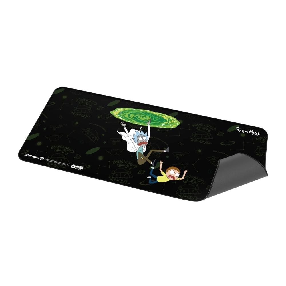 Hawk Rick And Morty Portal 90x40 Mouse Pad