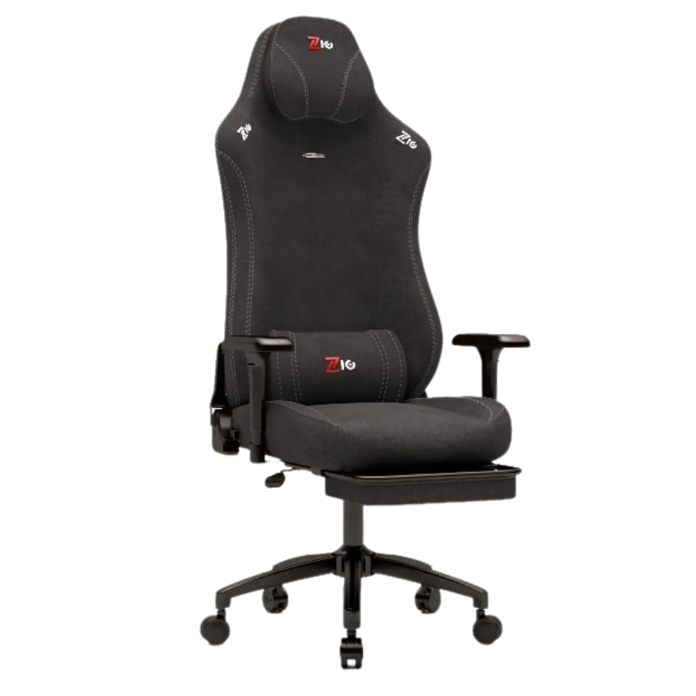 Zio Gaming Valor 1590B1110 Ayak Uzatmalı Profesyonel Oyuncu Koltuğu - Antrasit (Jet Black) Kumaş