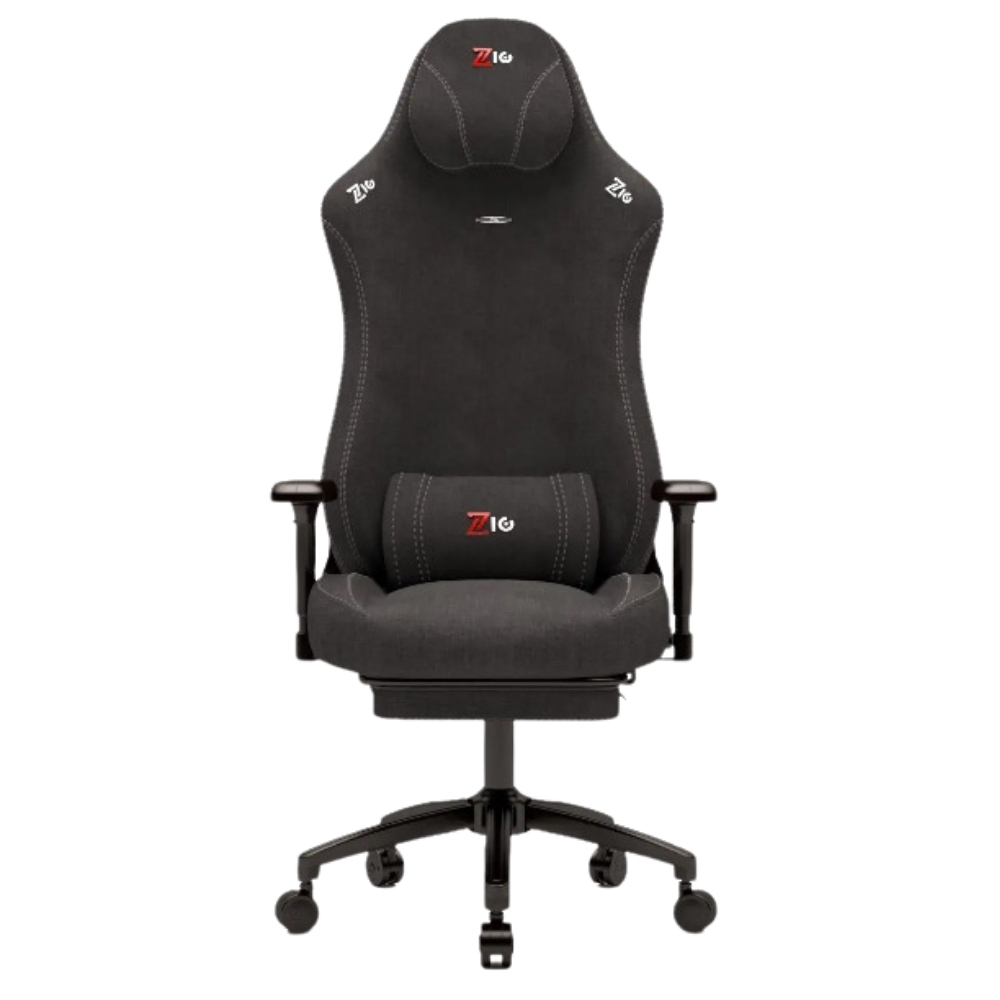 Zio Gaming Valor 1590B1110 Ayak Uzatmalı Profesyonel Oyuncu Koltuğu - Antrasit (Jet Black) Kumaş