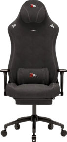 Zio Gaming Valor 1590B1110 Ayak Uzatmalı Profesyonel Oyuncu Koltuğu - Antrasit (Jet Black) Kumaş