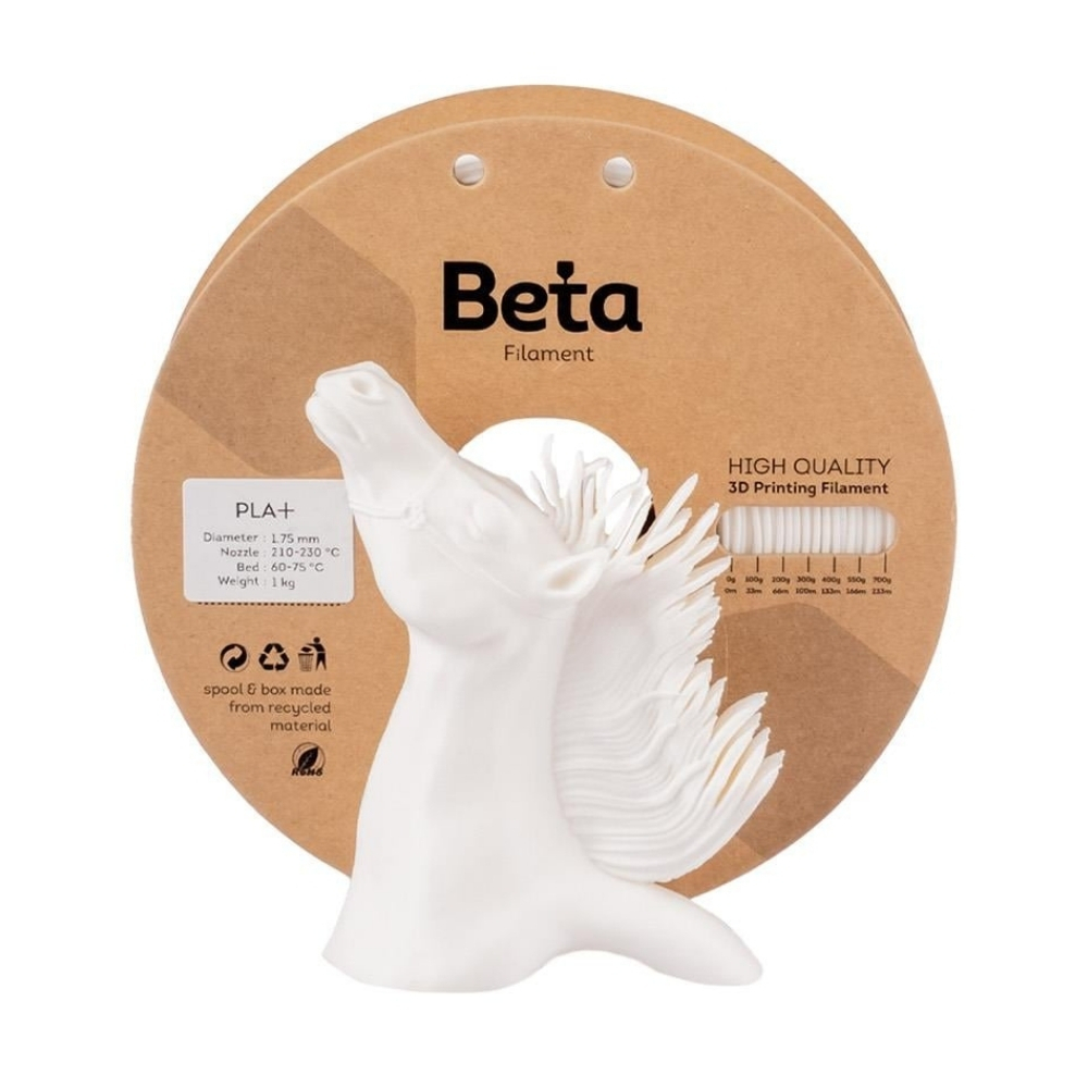 Beta PLA Plus Filament  White 1.75mm