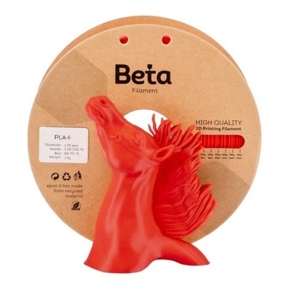 Beta PLA+ Filament Kiss Red 1.75mm