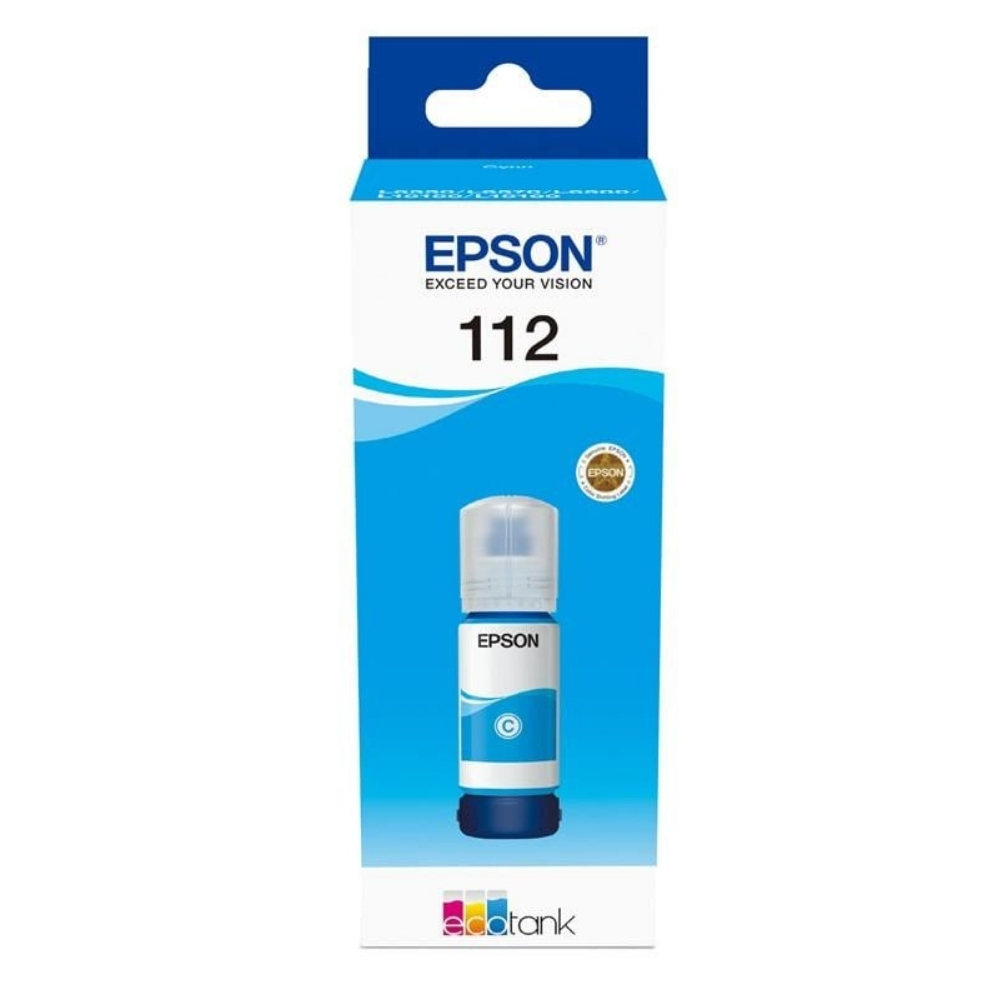 Epson 112 EcoTank Pigment Mavi Şişe Mürekkep Kartuşu - C13T06C24A
