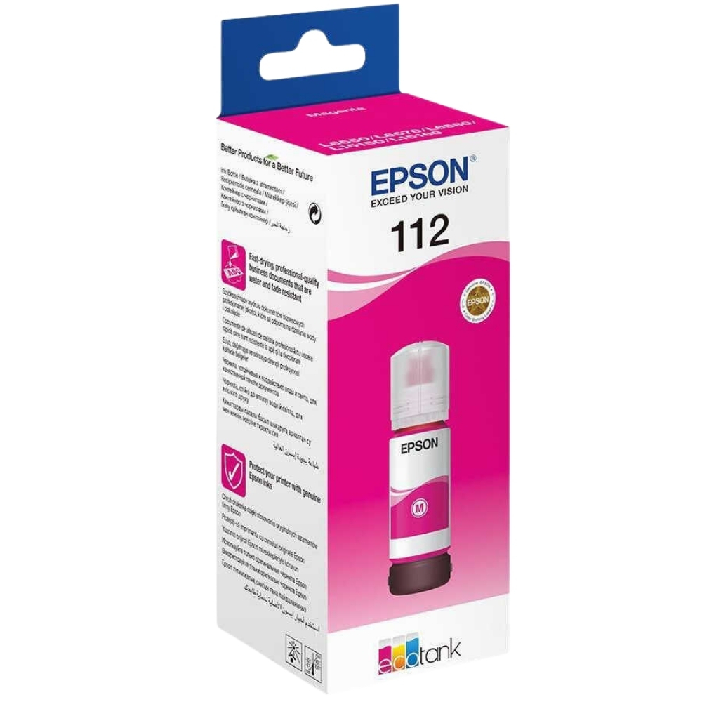 Epson 112 EcoTank Pigment Magenta Şişe Mürekkep Kartuşu - C13T06C34A