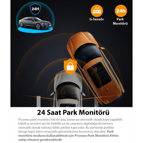 Pruveeo D30 Wi-Fi 4K Araç Kamerası