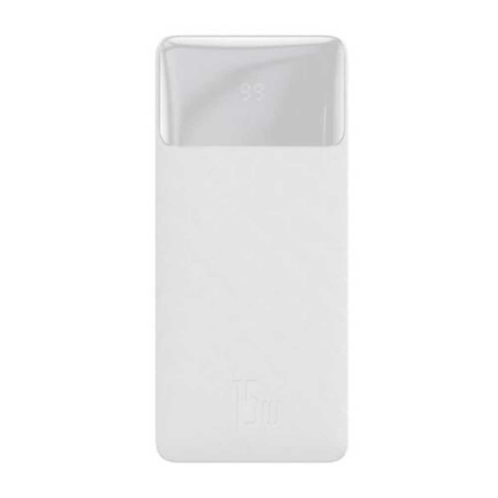 Baseus Bipow Overseas Edition Beyaz 15W 10000 mAh Hızlı Şarj Powerbank
