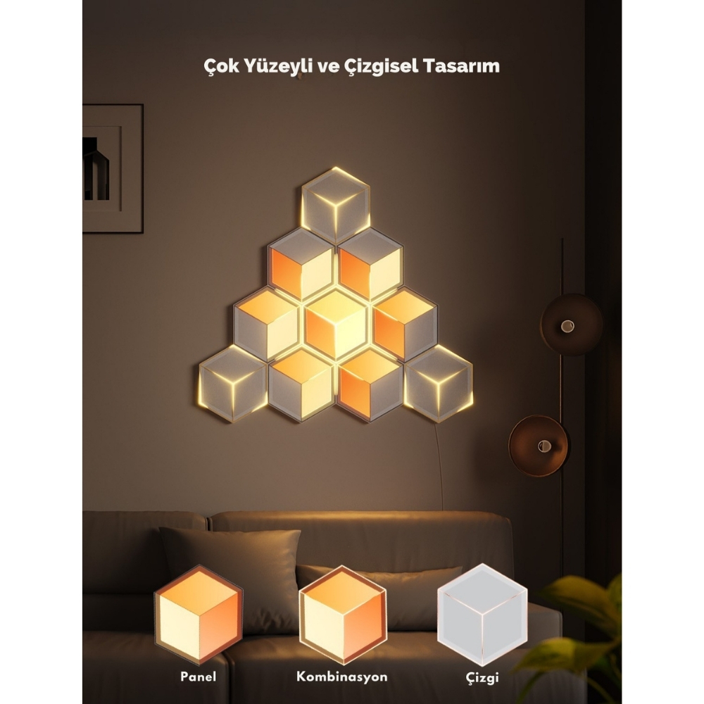 Govee Glide Hexa Ultra Gaming LED Duvar Aydınlatması 7 Parçalı -H606AC81
