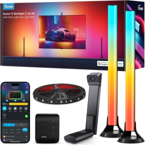 Govee Tv Arkası Led Şerit Aydınlatma + 2`li Aydınlatma Bar + Tv ile Renk Senkronizasyon 55-65 inç Tüm Tv`ler Uyumludur -H605A311