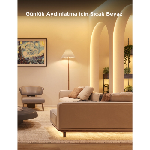 Govee RGBICW Koruyucu Kaplamalı LED Şerit Işık S (5 M) - H612ACD1