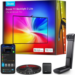 Govee Envisual T3 Lite TV Arkası Led Şerit Renk Senkronizasyonlu Ambiyans Aydınlatma 40-50 inç TV`ler ile Uyumlu -H60973D1