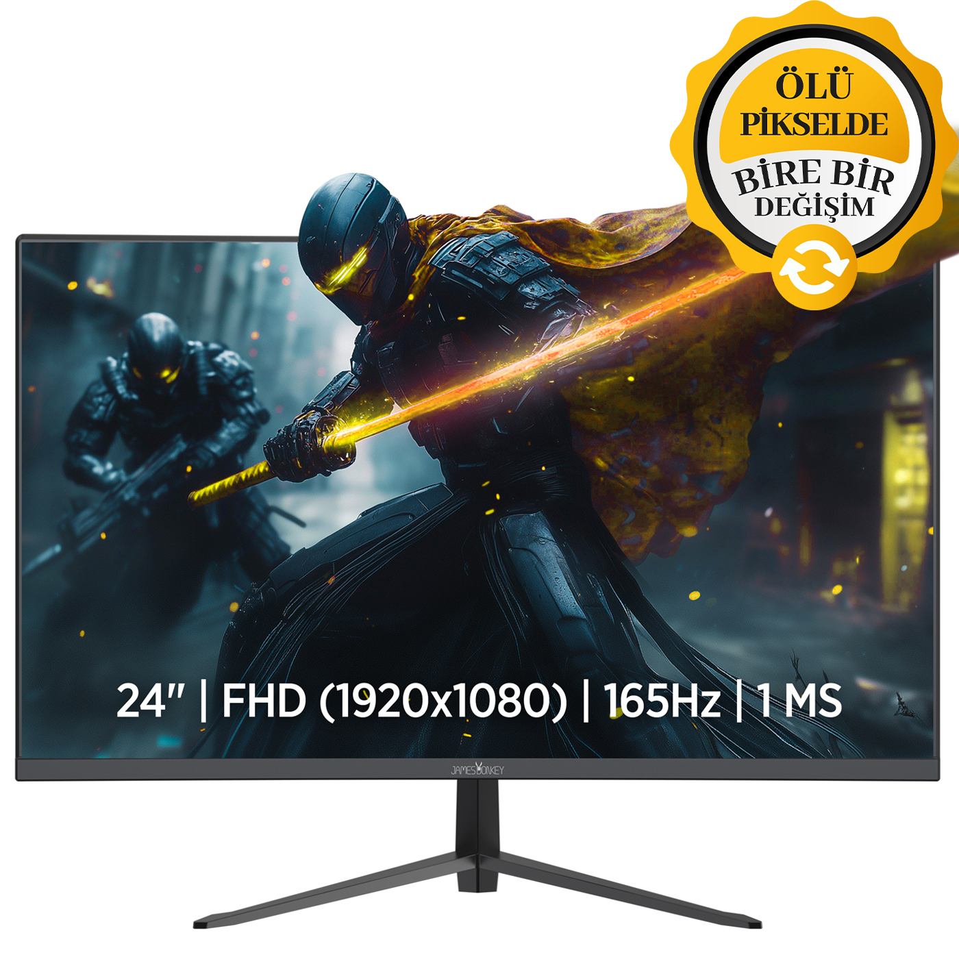 James Donkey Rion R10 24″ 165Hz 1Ms FHD VA Curved Gaming Monitör (Ölü Pikselde Anında Değişim)