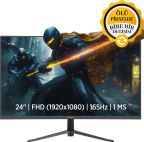 James Donkey Rion R10 24″ 165Hz 1Ms FHD VA Curved Gaming Monitör (Ölü Pikselde Anında Değişim)