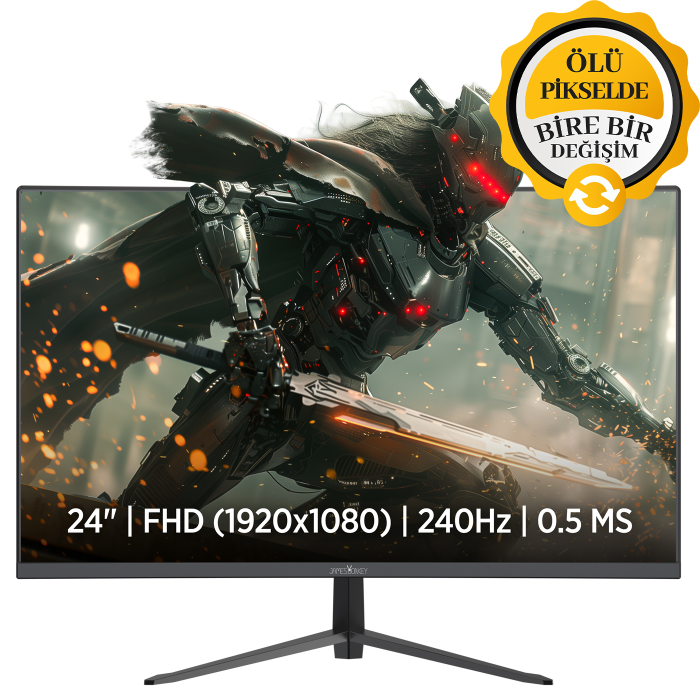James Donkey Rion R40 24″ 240Hz 0.5Ms FHD VA Panel Gaming Monitör (Ölü Pikselde Anında Değişim)