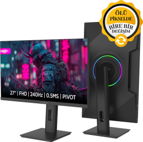James Donkey Arven A70 27″ 240Hz 0.5Ms FHD VA Panel Gaming RGB Pivot Monitör (Ölü Pikselde Anında Değişim)