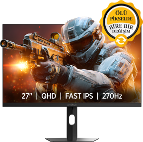 James Donkey Auren Q70 27″ 270Hz 0.5Ms 2K QHD HDR400 Fast IPS RGB Pivot Gaming Monitör (Ölü Pikselde Anında Değişim)