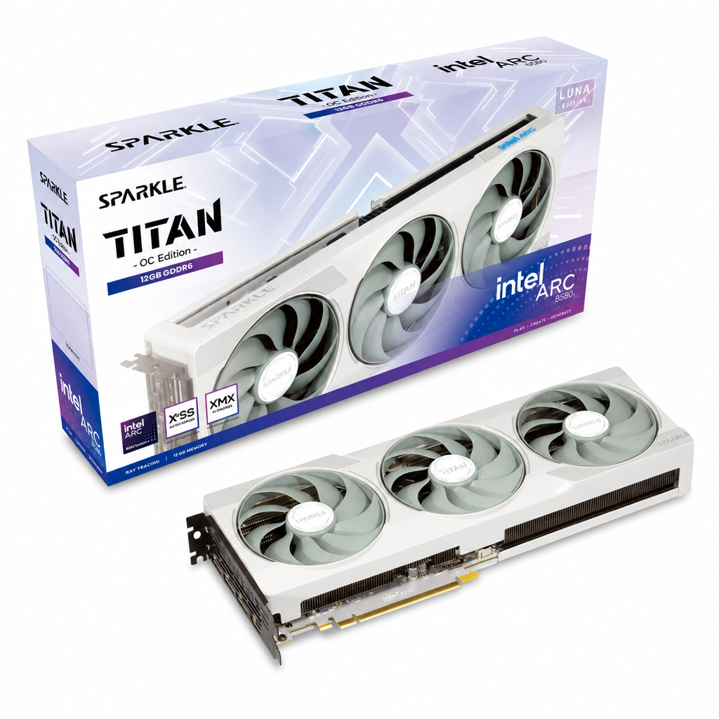 Sparkle Intel Arc B580 Titan Luna OC 12GB GDDR6 192Bit Ekran Kartı