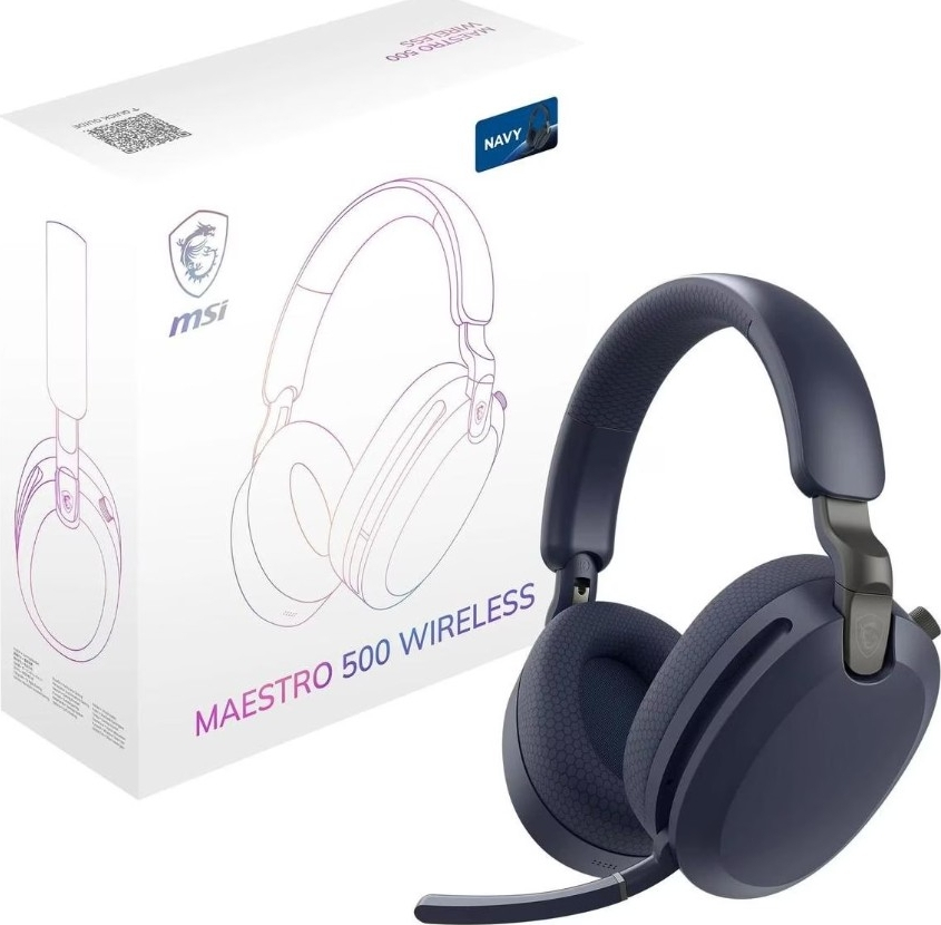 MSI MAESTRO 500 Navy Kablosuz Gaming (Oyuncu) Kulaklık