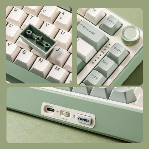 YUNZII B75 Pro Mekanik Klavye Yeşil Milk Switch
