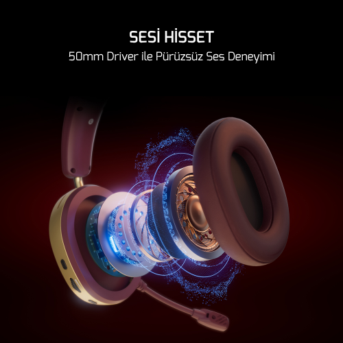 GamePower Ultima Wireless 7.1 Surround 2000 mAh Siyah Gaming (Oyuncu) Kulaklık