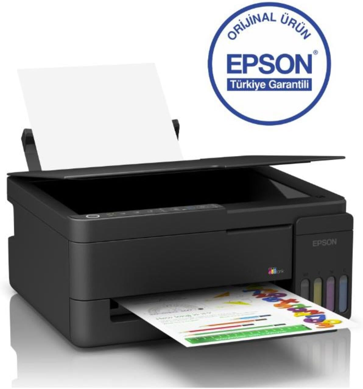 Epson EcoTank L3350 Wi-Fi + Tarayıcı + Fotokopi + Renkli Çok Fonksiyonlu Tanklı Mürekkep Püskürtmeli Yazıcı