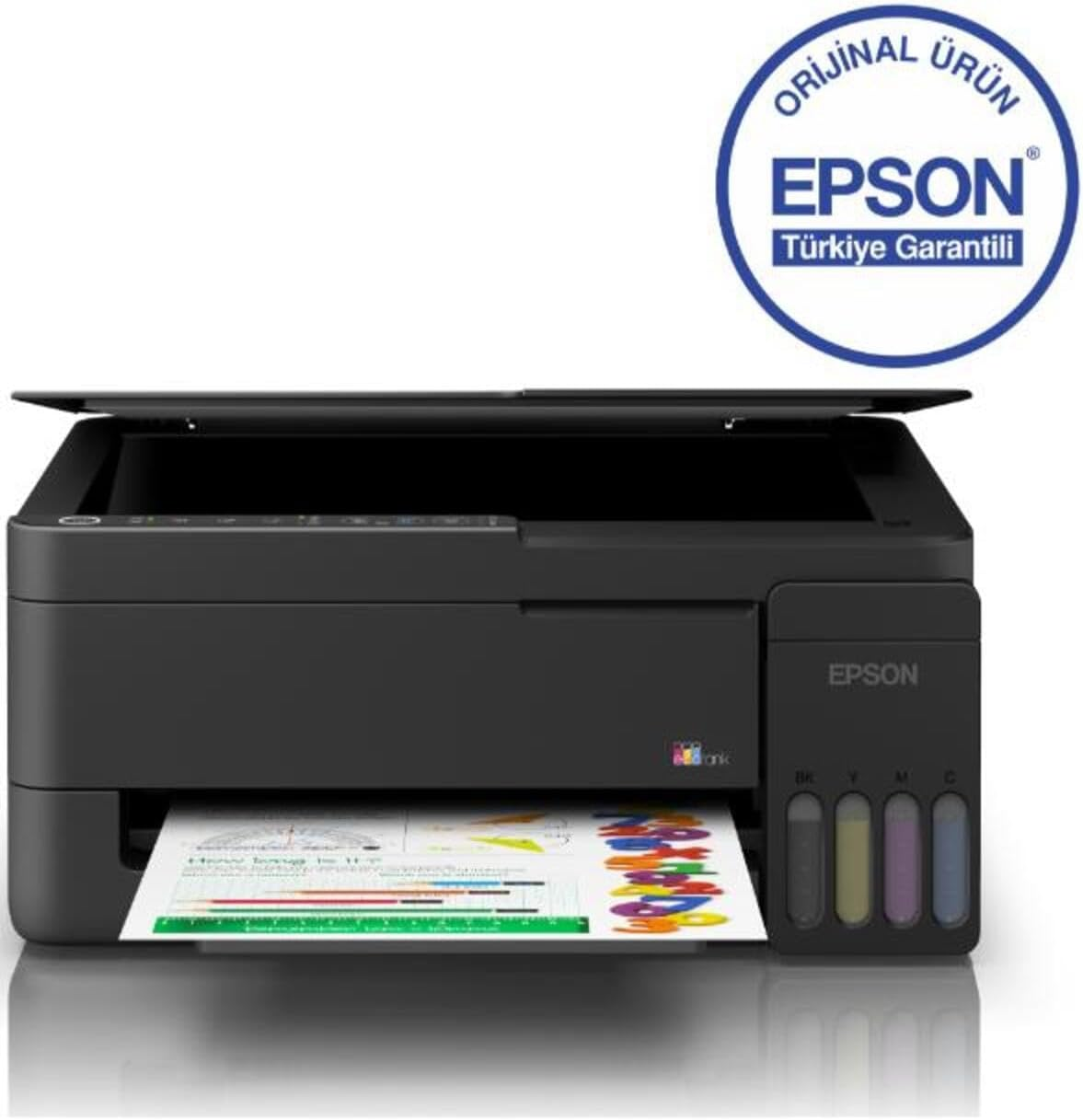 Epson EcoTank L3350 Wi-Fi + Tarayıcı + Fotokopi + Renkli Çok Fonksiyonlu Tanklı Mürekkep Püskürtmeli Yazıcı