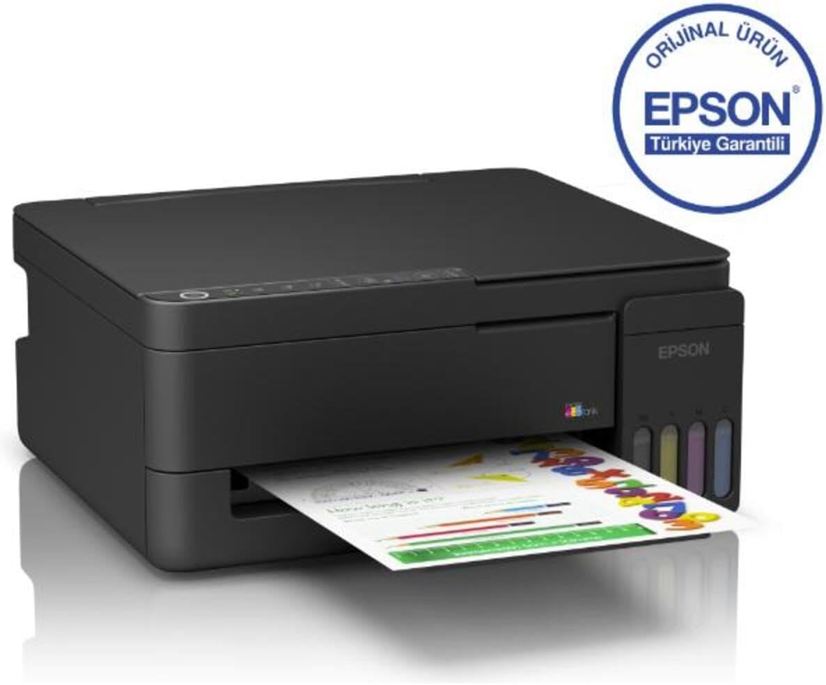 Epson EcoTank L3350 Wi-Fi + Tarayıcı + Fotokopi + Renkli Çok Fonksiyonlu Tanklı Mürekkep Püskürtmeli Yazıcı