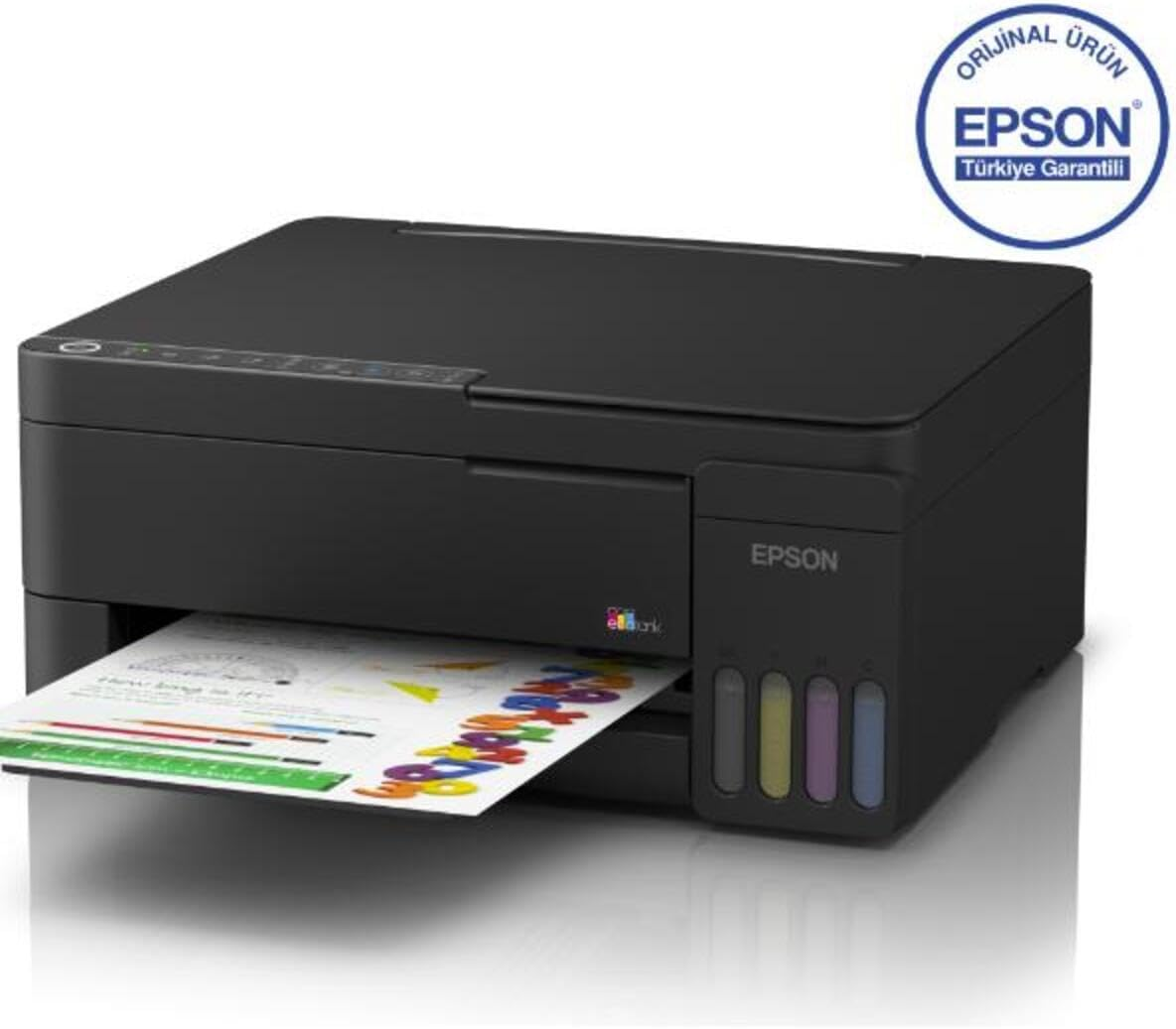 Epson EcoTank L3350 Wi-Fi + Tarayıcı + Fotokopi + Renkli Çok Fonksiyonlu Tanklı Mürekkep Püskürtmeli Yazıcı