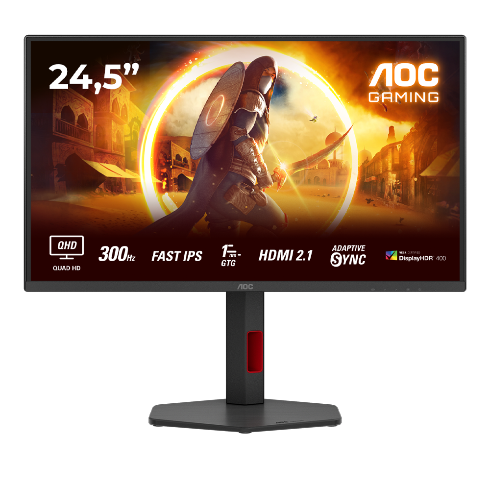 AOC Q25G4SR 24.5″ 0.3ms 2K 300Hz Fast IPS Pivot Oyuncu Monitörü