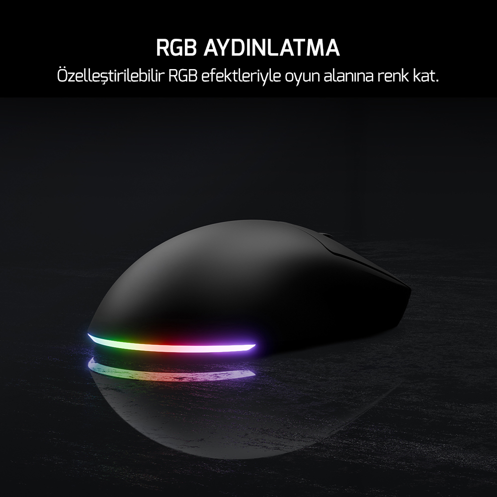 GamePower Kodex 24.000DPI Triple Mode (Kablolu/Bluetooth/2.4G) Siyah Gaming Mouse