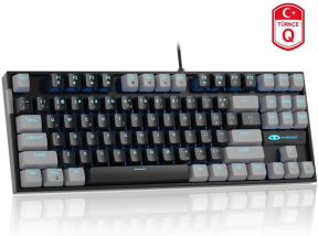 MageGee MK-STAR 87 Tuş Red Switch Gri-Siyah Kablolu Türkçe Q Mekanik Gaming Klavye