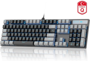 MageGee MK-STORM 104 Tuş Red Switch Kablolu Türkçe Q Gri-Siyah Gaming Klavye