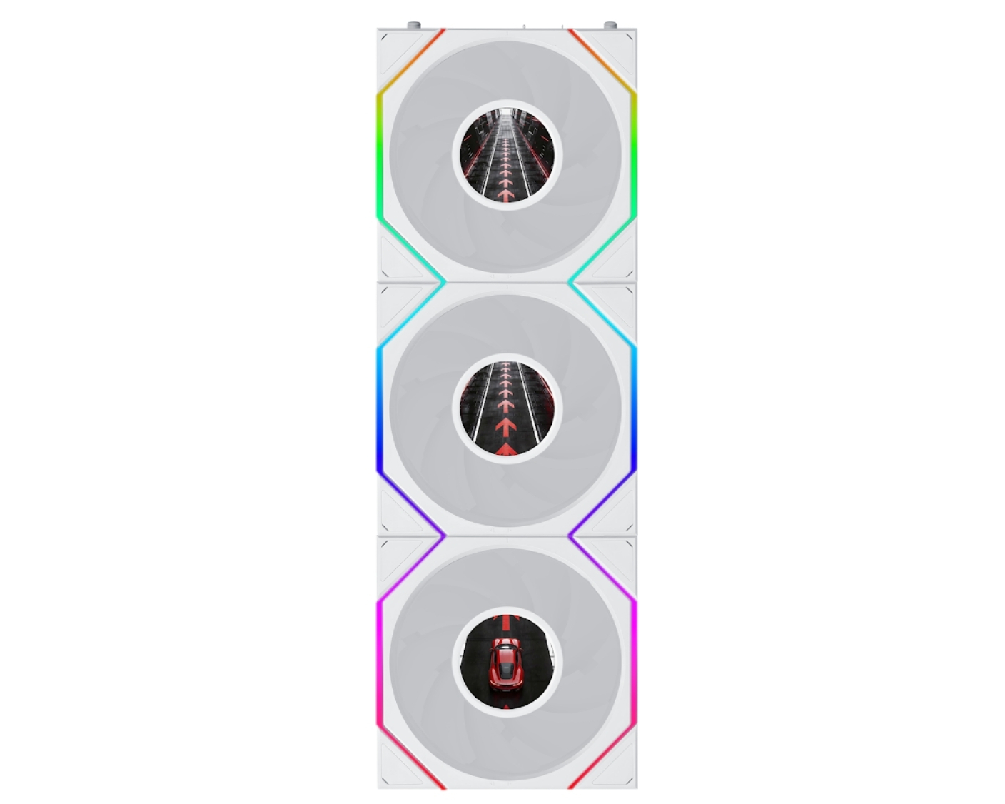 Lian Li UNI FAN Reverse TL LCD FLEX 3x120mm Beyaz Kasa Fanı (G9F.12RTLLCD1F3W.00)