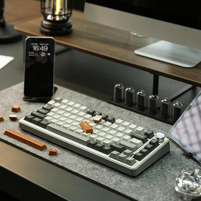 YUNZII B75 Pro Mekanik Klavye Gri Milk Switch