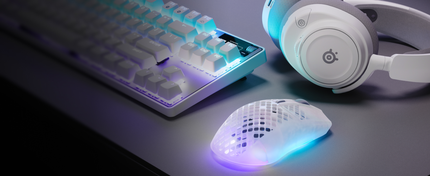 SteelSeries Aerox 3 WL Gen 2 Ghost SSM62715 26.000 DPI 6 Tuş RGB Optik Kablosuz Gaming (Oyuncu) Mouse