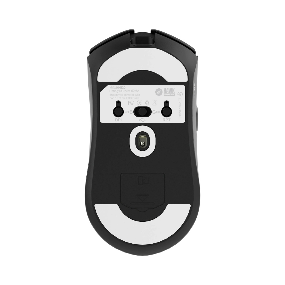 Hawk Gaming HM120 1K Hz 12500 DPI Tri-Mode Kablosuz/Bluetooth Siyah Gaming Mouse