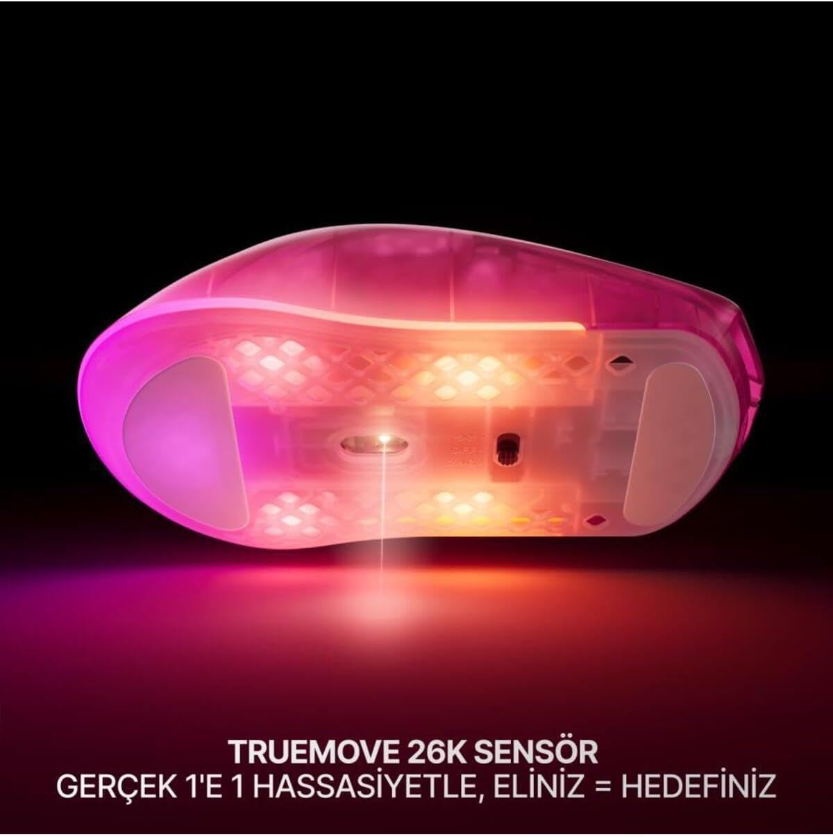 SteelSeries Aerox 3 WL Gen 2 MagentaHaze  SSM62716 26.000 DPI 6 Tuş RGB Optik Kablosuz Gaming (Oyuncu) Mouse