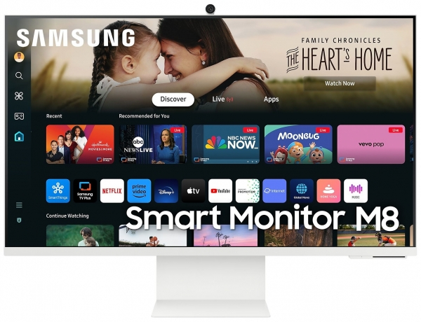 Samsung Odyssey M8 LS32DM801UUXUF 32″ 60Hz 4Ms 4K UHD Pivot Beyaz Smart Monitör