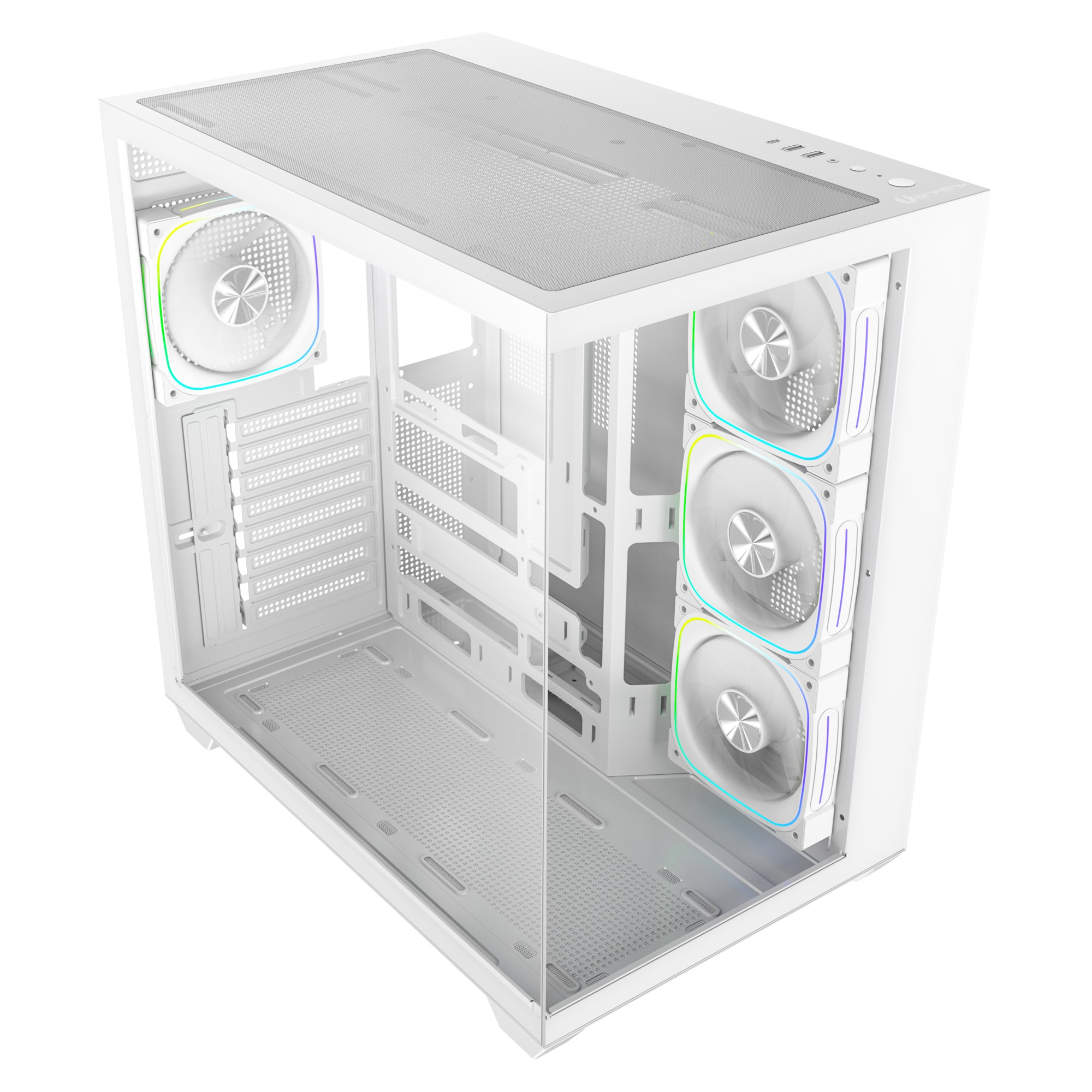 Bitfenix UT500 White 850W 80+ Bronze PSU 4x120mm FRGB Fan ATX Temperli Cam Beyaz Gaming (Oyuncu) Kasa