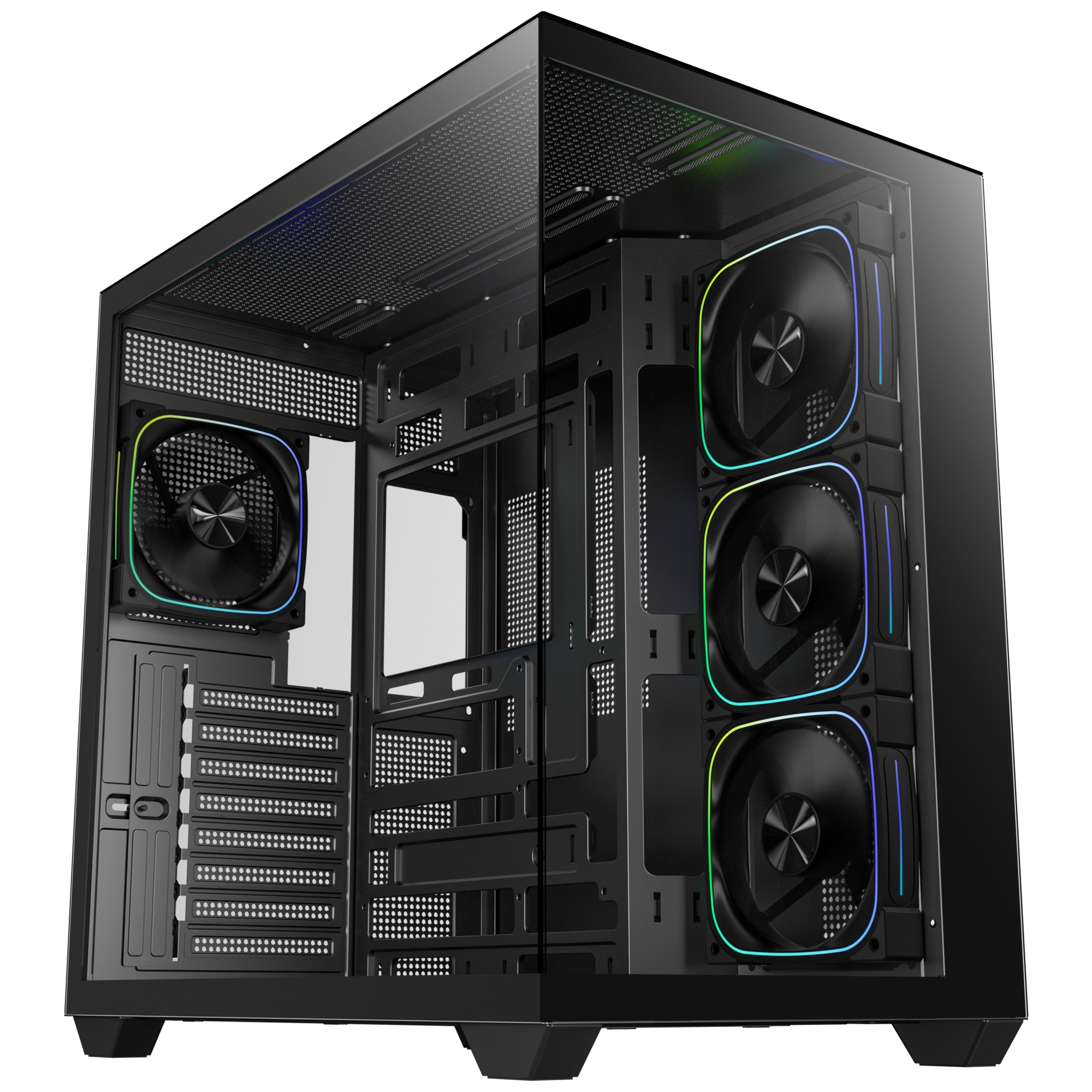 Bitfenix UT500 Black 850W 80+ Bronze PSU 4x120mm FRGB Fan ATX Temperli Cam Siyah Gaming (Oyuncu) Kasa