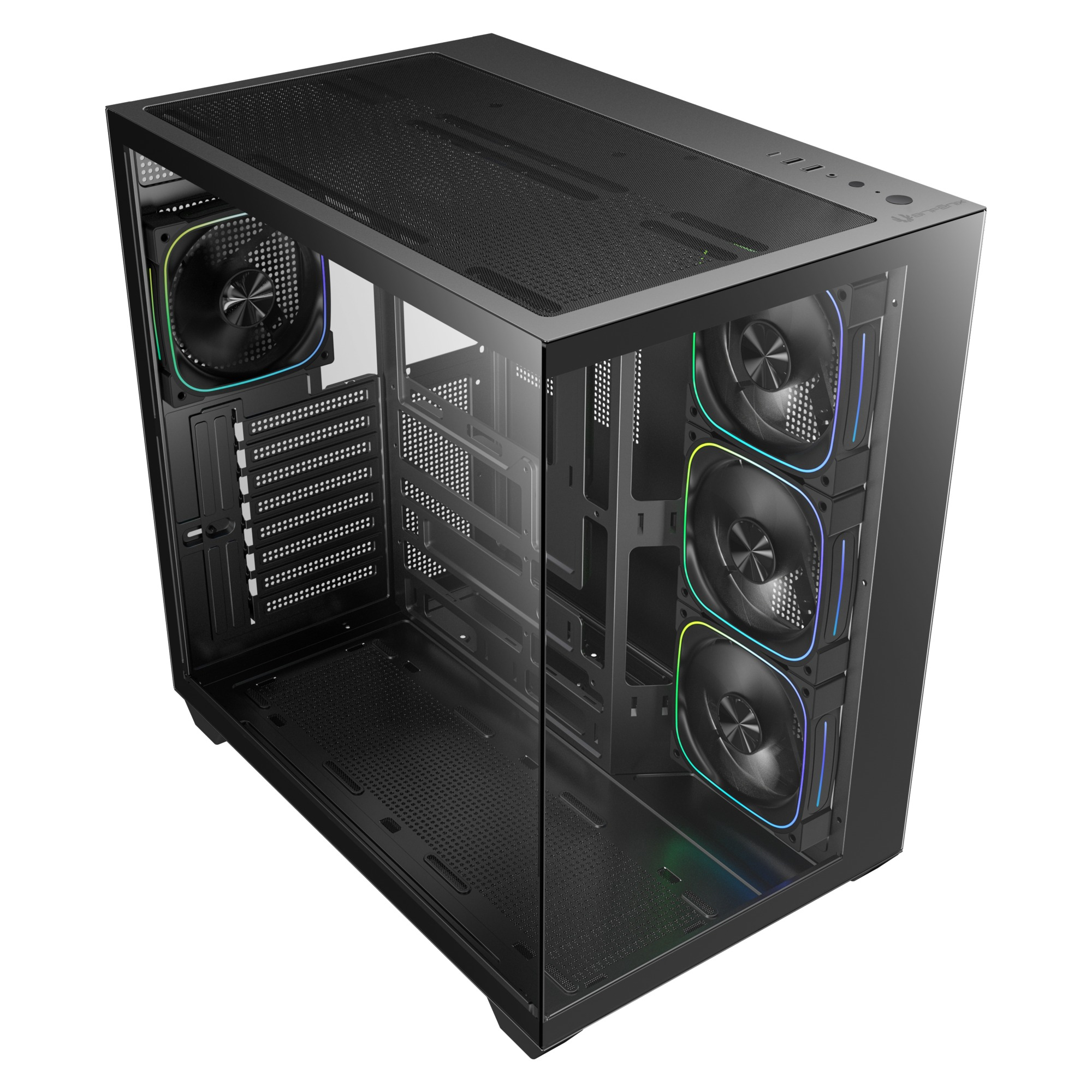 Bitfenix UT500 Black 850W 80+ Bronze PSU 4x120mm FRGB Fan ATX Temperli Cam Siyah Gaming (Oyuncu) Kasa