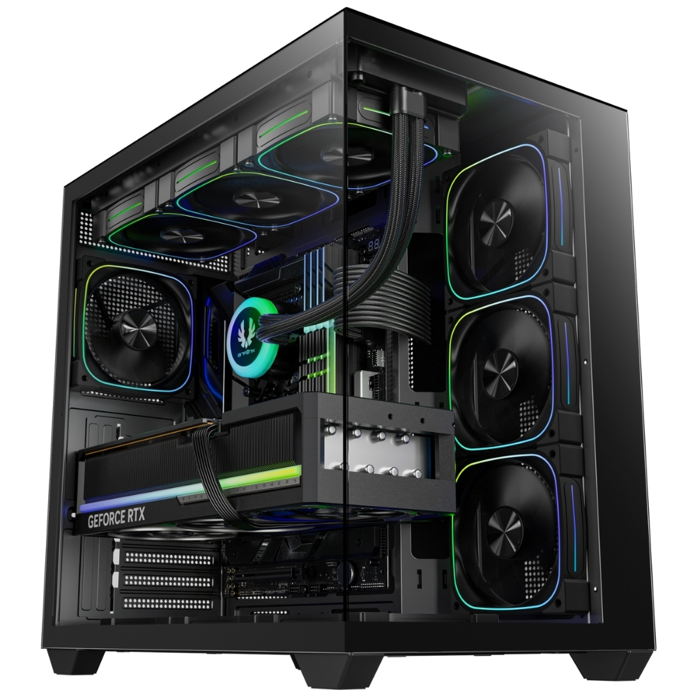 Bitfenix UT500 Black 850W 80+ Bronze PSU 4x120mm FRGB Fan ATX Temperli Cam Siyah Gaming (Oyuncu) Kasa