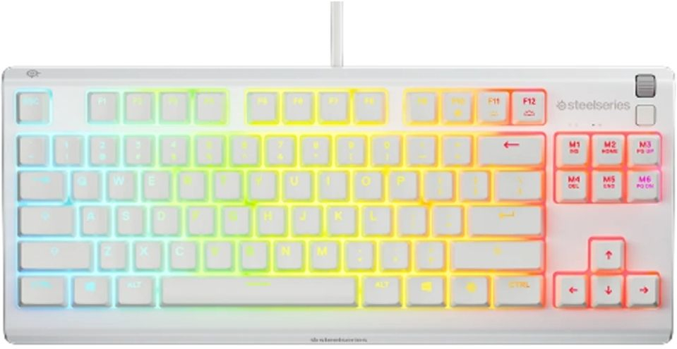 SteelSeries SSK64948 Apex 3 TKL TR Q RGB Membrane Kablolu Beyaz Gaming (Oyuncu) Klavye
