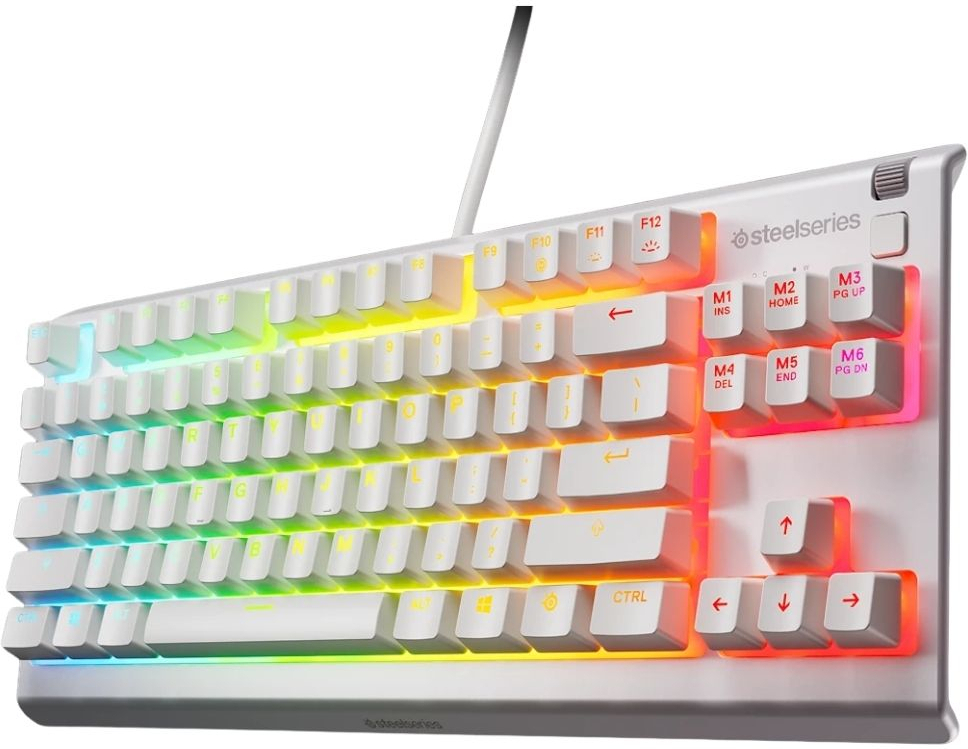 SteelSeries SSK64948 Apex 3 TKL TR Q RGB Membrane Kablolu Beyaz Gaming (Oyuncu) Klavye