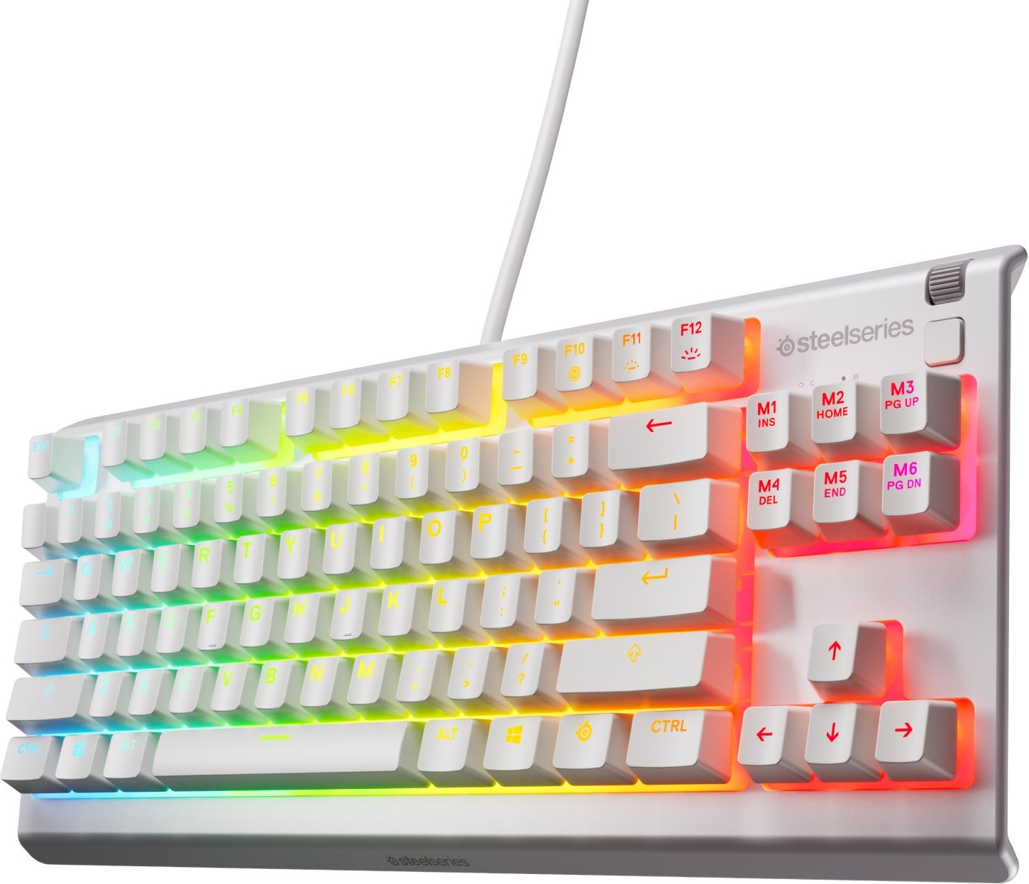 SteelSeries SSK64948 Apex 3 TKL TR Q RGB Membrane Kablolu Beyaz Gaming (Oyuncu) Klavye