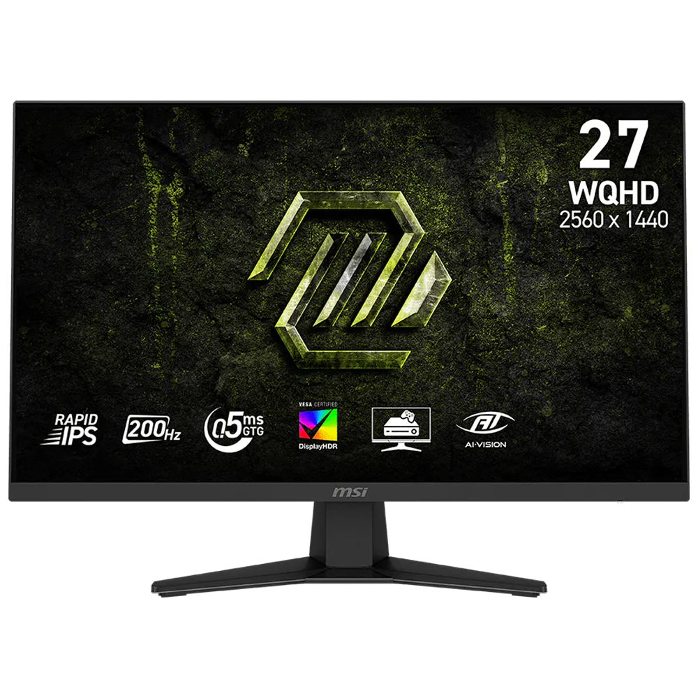 MSI MAG 274QF E20 27″ 200Hz 0.5ms 2K AdaptiveSync HDR400 WQHD Rapid IPS Gaming Monitör
