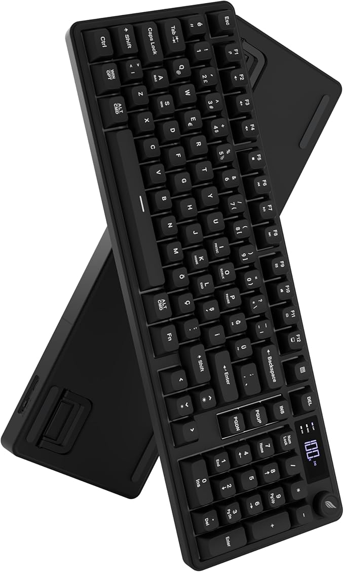Hawk Gaming HK258B Membrane LCD RGB Kablosuz/Bluetooth Siyah Full Türkçe Gaming Klavye