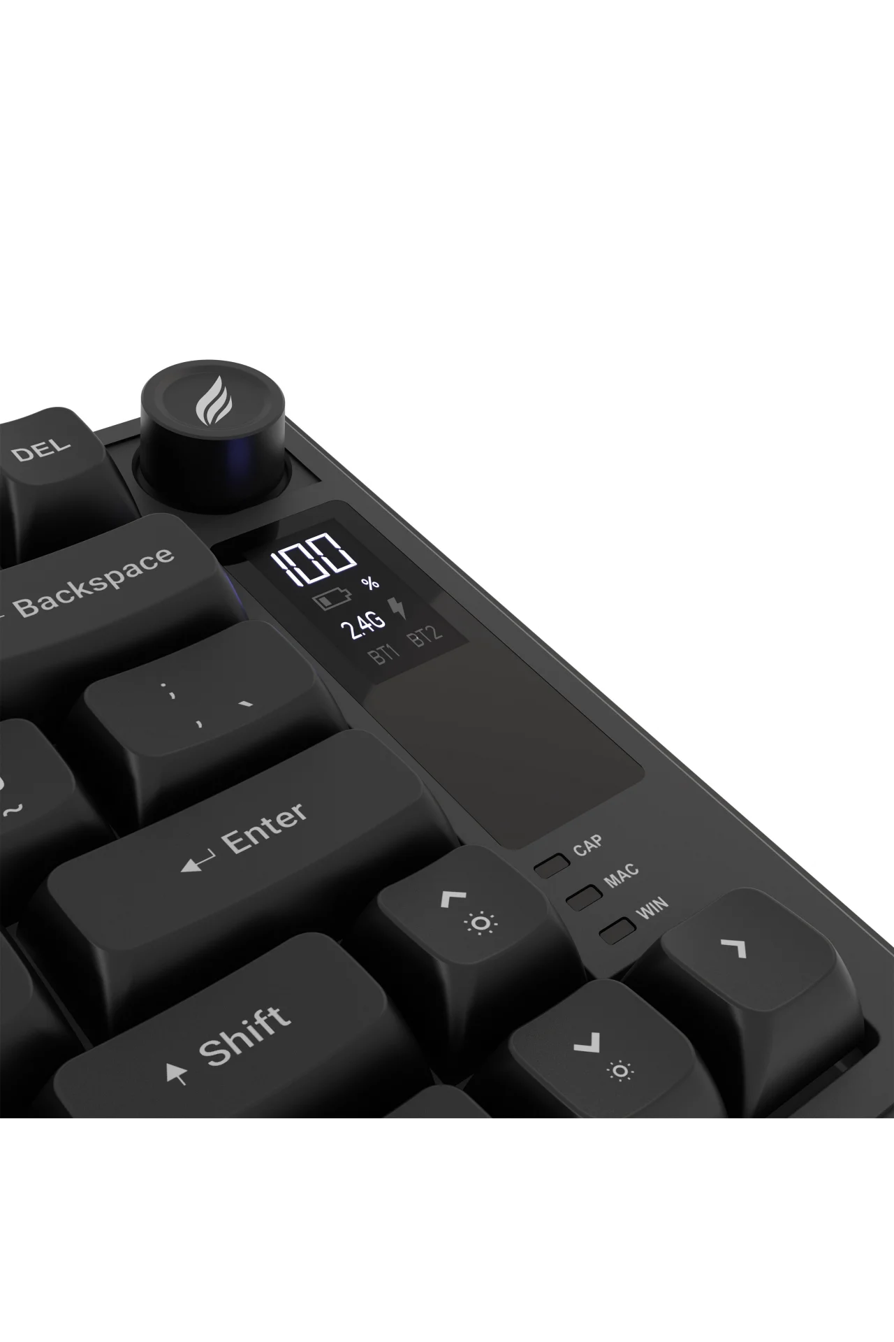 Hawk Gaming HK255B Membrane LCD RGB Kablosuz/Bluetooth Siyah %75 Türkçe Gaming Klavye