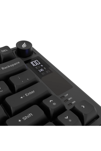 Hawk Gaming HK255B Membrane LCD RGB Kablosuz/Bluetooth Siyah %75 Türkçe Gaming Klavye